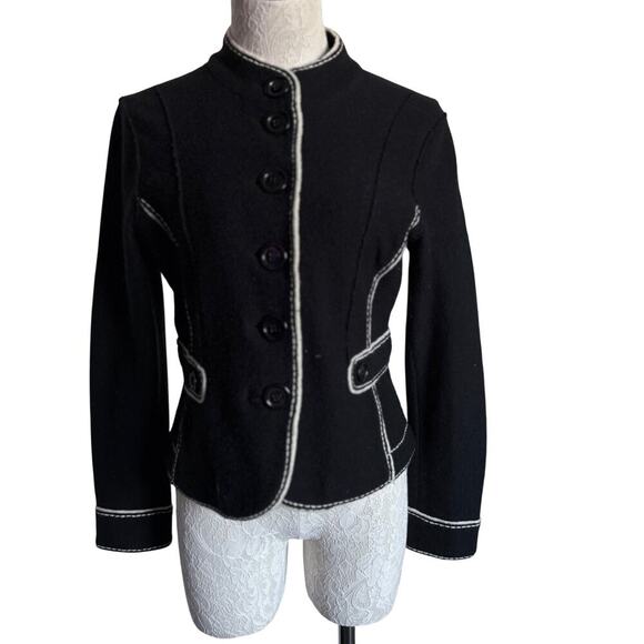 Vintage Talbots Retro Buttons Sm P Jacket
100% Merino Wool Military Coat Preppy - Picture 1 of 7